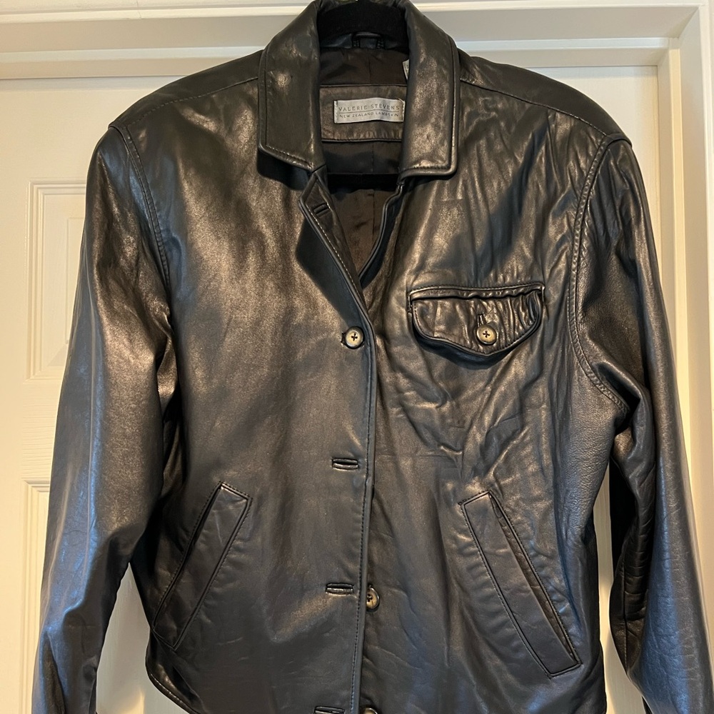 Valerie Steven’s Leather/ Lambskin  jacket size 8